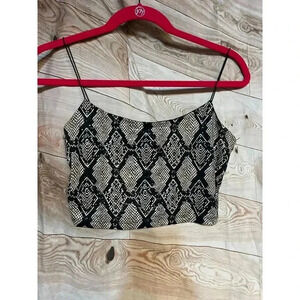 WINDSOR size small crop tank animal print